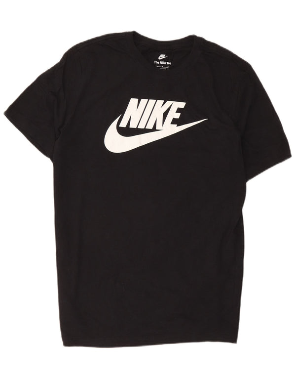 Camiseta gráfica masculina Nike grande algodão preto