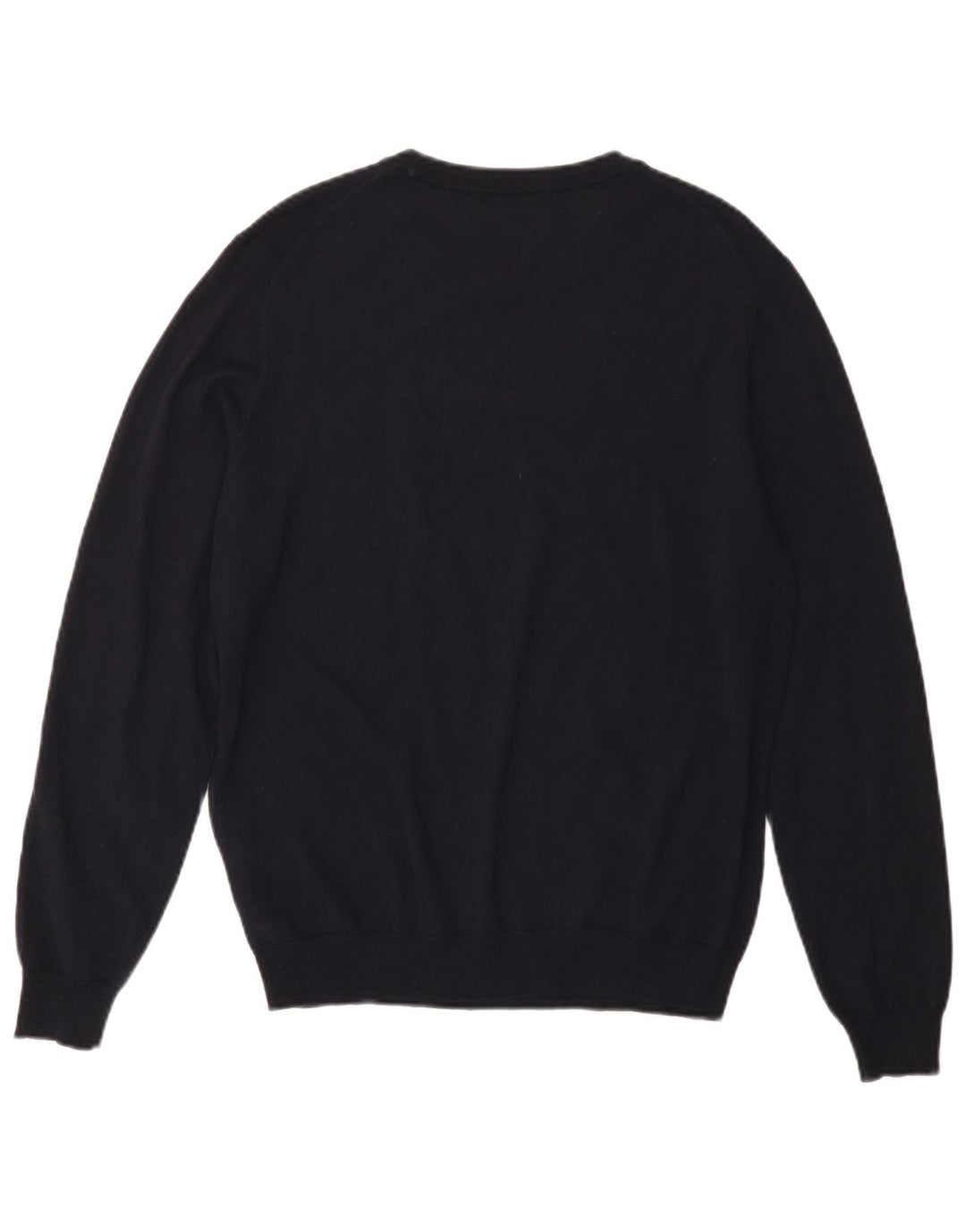 Suéter masculino Replay com gola redonda, lã Merino azul marinho médio