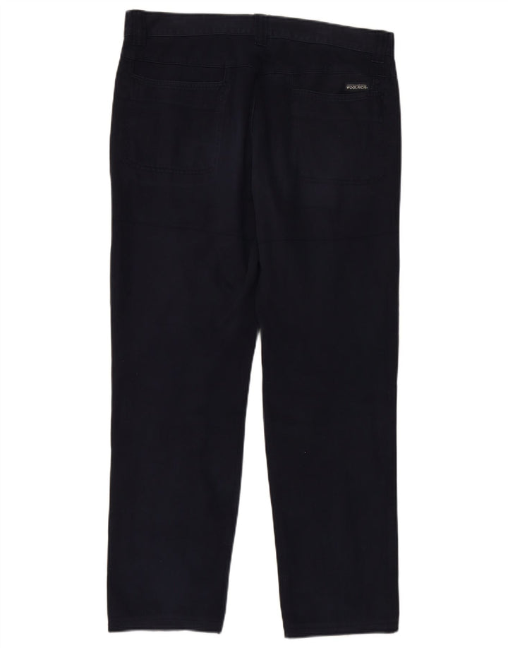 Calça chino masculina WOOLRICH reta W34 L28 azul marinho