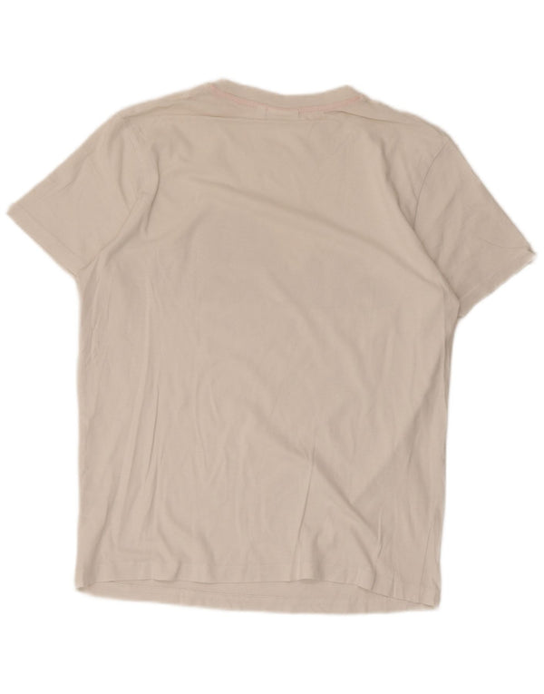 Ellesse Camiseta Masculina Heritage Graphic Top Pequeno Algodão Branco
