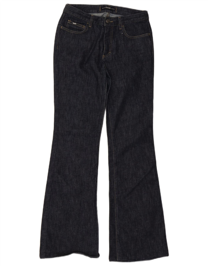 Gas Womens Flared Jeans W28 L30 Azul Marinho Algodão