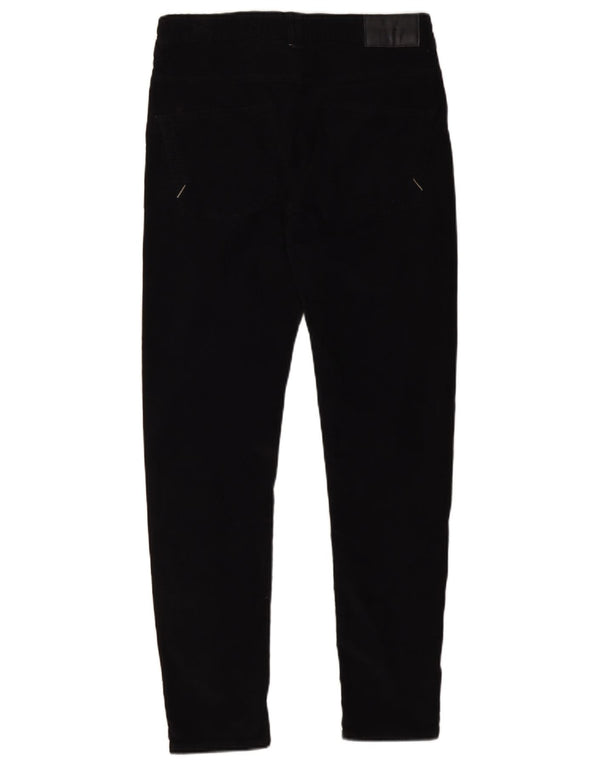 Calça masculina skinny de veludo Zara EU 38 pequena W30 L30 algodão preto