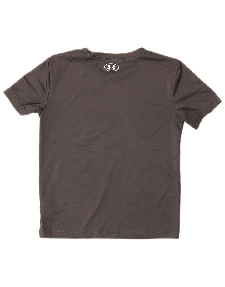 Camiseta gráfica UNDER ARMOUR Boys 5-6 anos poliéster cinza