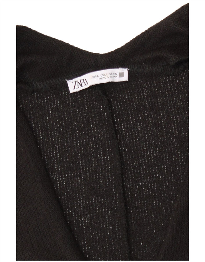 Zara Womens Oversized Colete Regata Grande Preto
