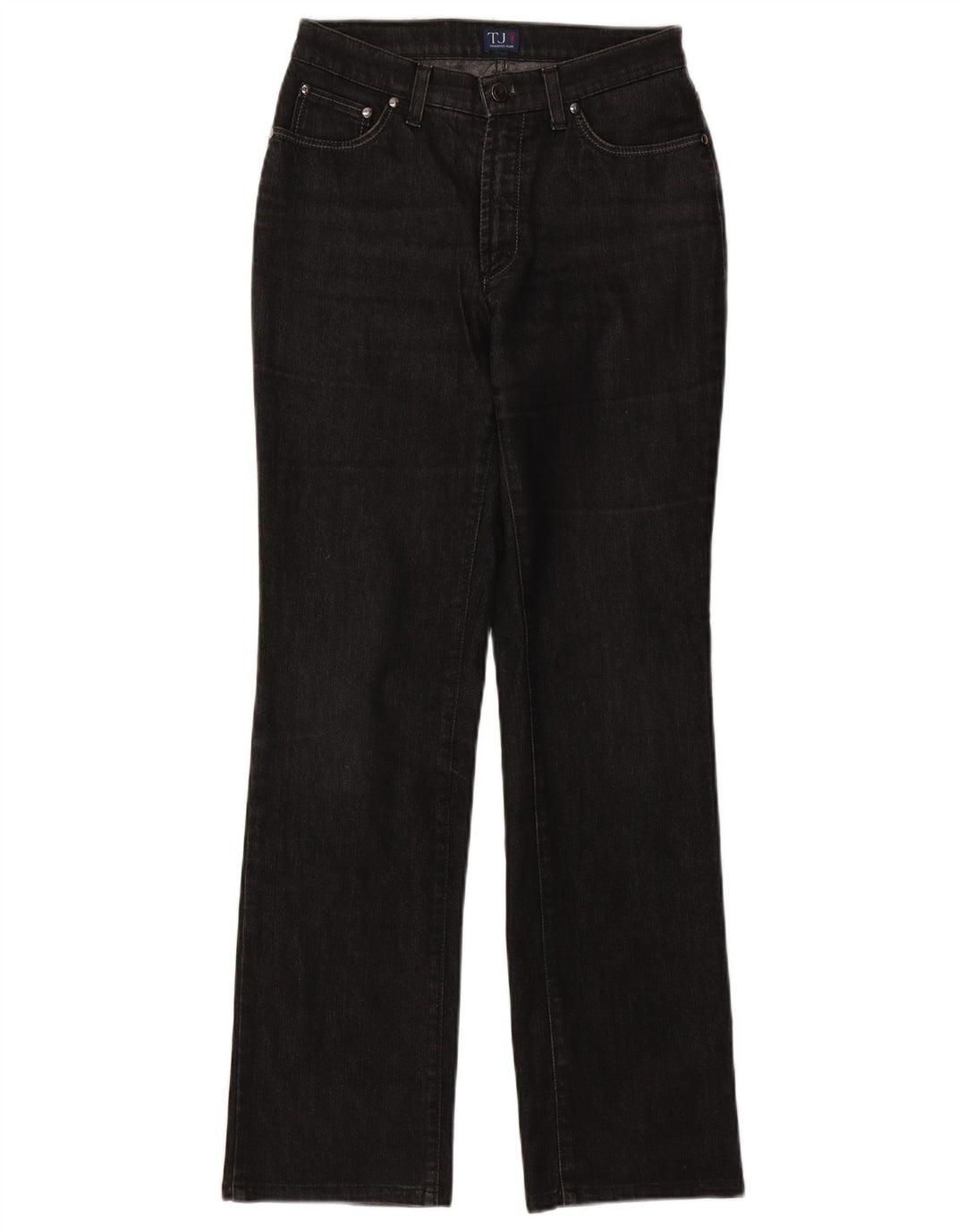 Jeans femininos Trussardi Bootcut W28 L31 algodão preto