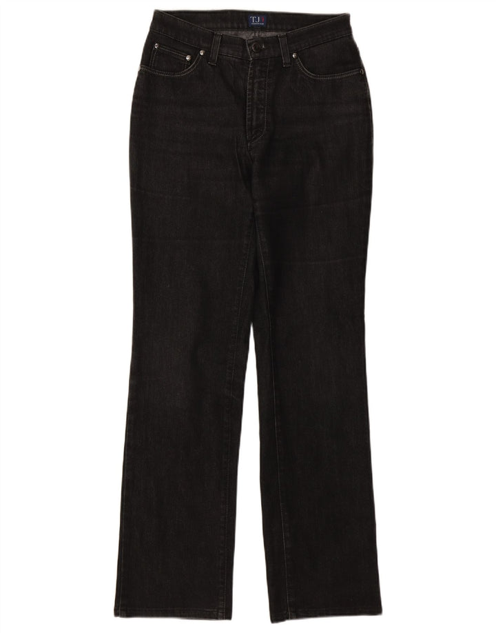 Jeans femininos Trussardi Bootcut W28 L31 algodão preto