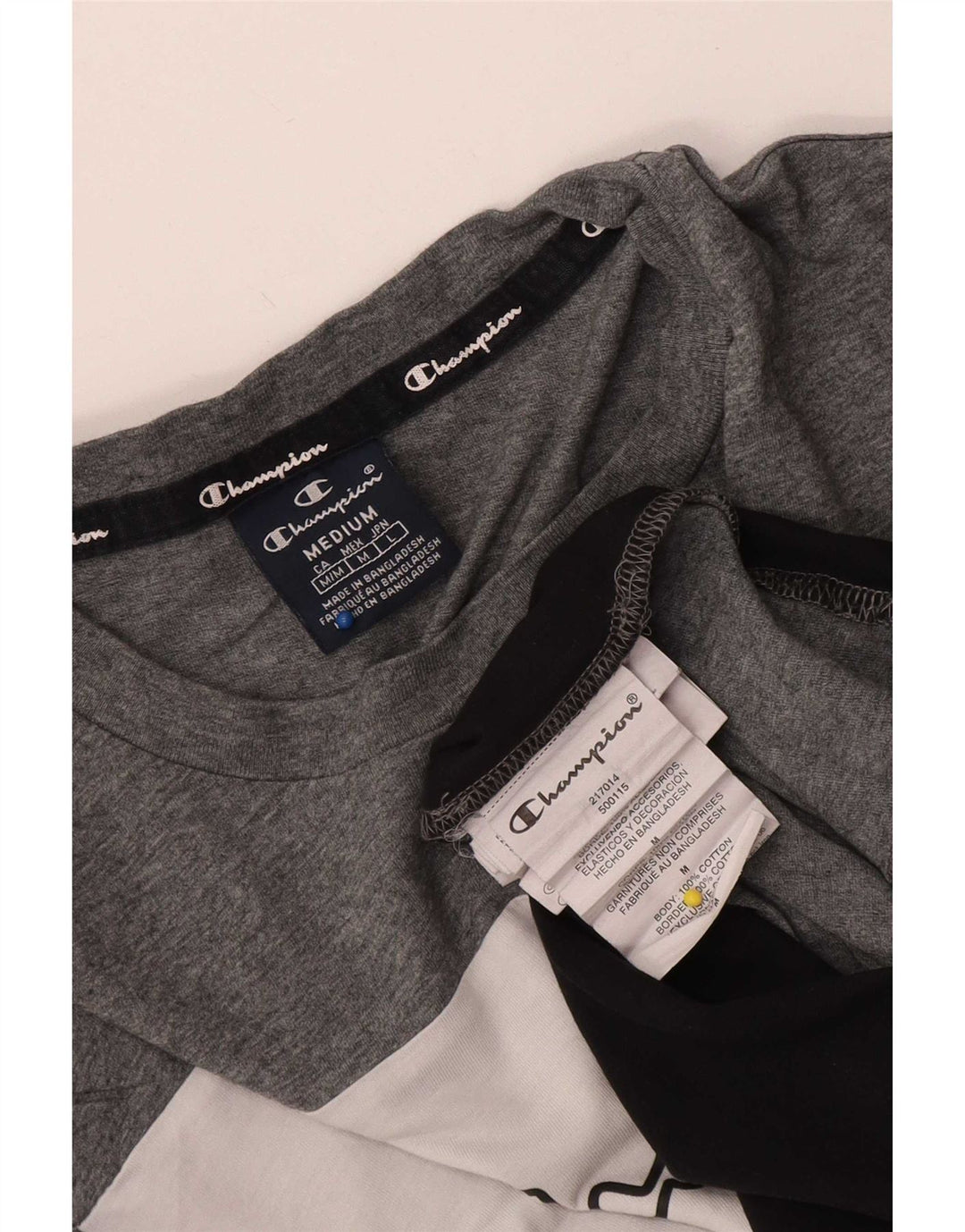 Camiseta masculina estampada Champion, algodão colorblock médio multicolorido