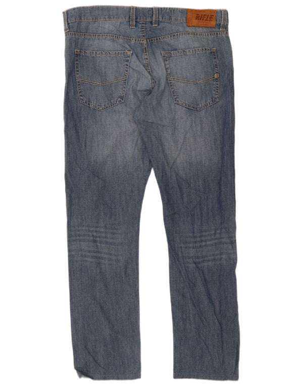 Rifle Masculino Slim Jeans W36 L31 Azul Algodão