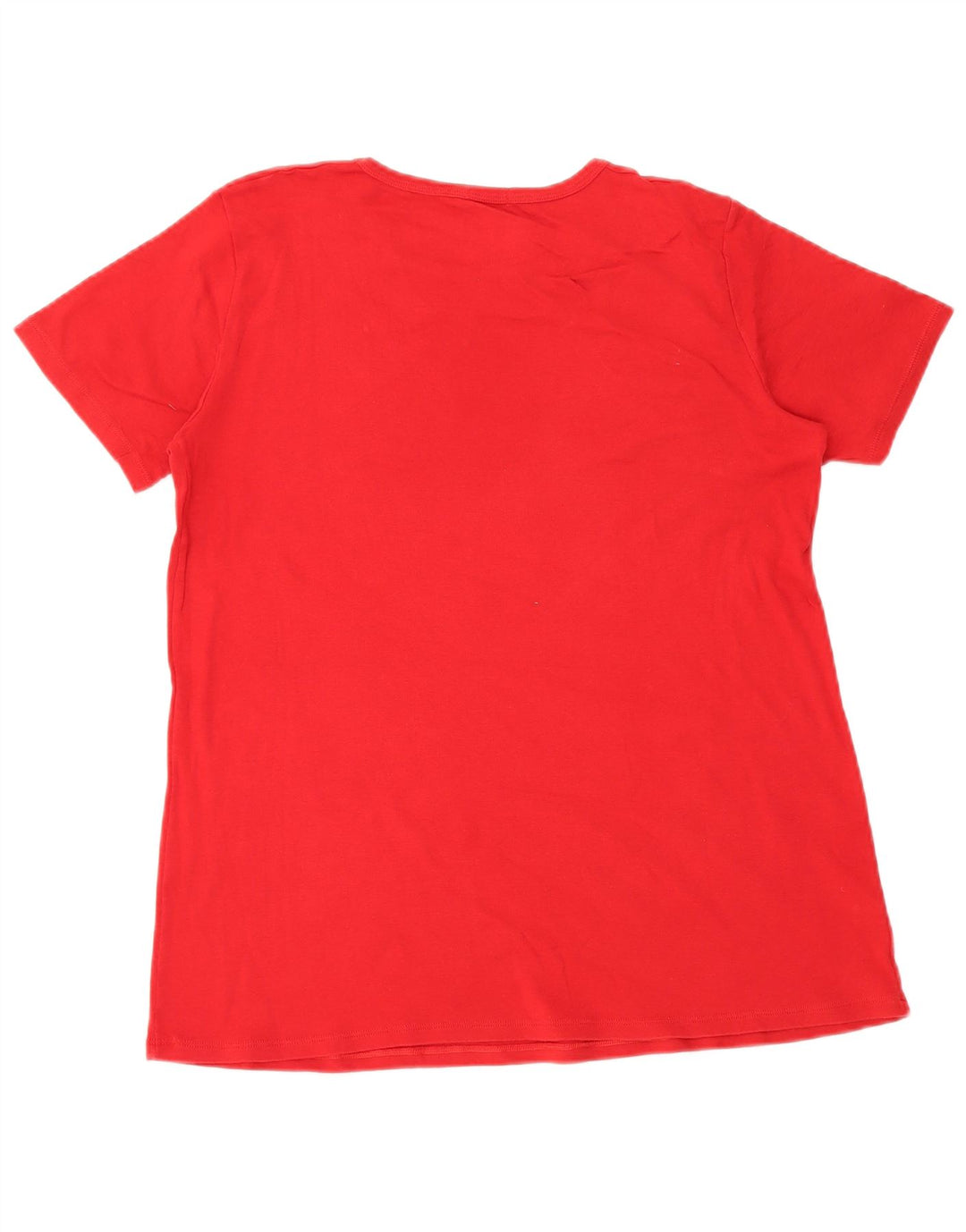 Camiseta feminina BENETTON UK 14 médio vermelho