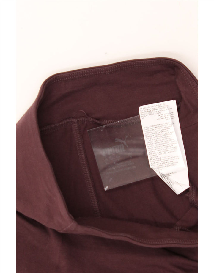 PUMA Womens Graphic Leggings UK 10 Small  Burgundy Cotton Vintage Puma and Second-Hand Puma from Messina Hembry 