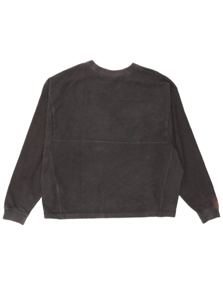 Nike feminino oversized moletom jumper reino unido 14 médio preto algodão
