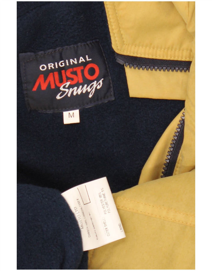 Musto Mens Graphic Bomber Jacket UK 38 Poliéster Amarelo Médio Náutico