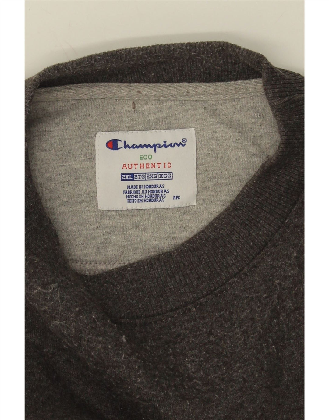CHAMPION Mens Sweatshirt Jumper 2XL Grey Cotton Vintage Champion and Second-Hand Champion from Messina Hembry 