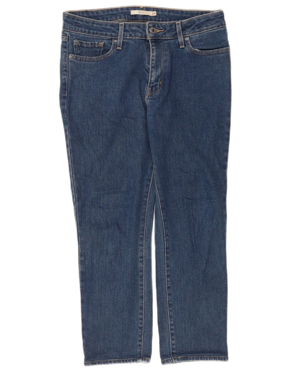 LEVI'S Feminino 712 Crop Slim Jeans W29 L24 Azul Algodão