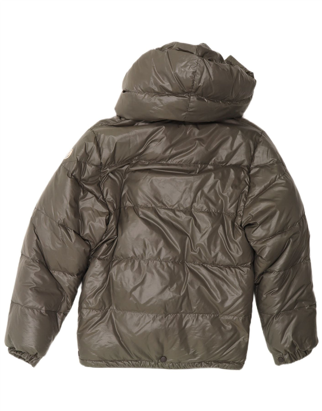 Jaqueta acolchoada com capuz masculina Moncler tamanho 0 XS poliamida cáqui