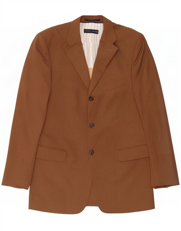 Jaqueta blazer masculina Tommy Hilfiger com 3 botões IT 50 grande lã bege
