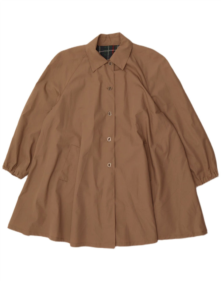 Trench coat oversized feminino vintage UK 18 XL poliéster bege