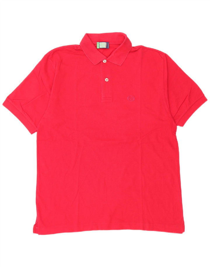 Camisa polo masculina Sergio Tacchini IT 48 algodão rosa médio