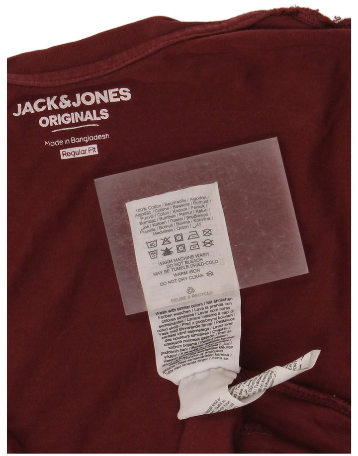 Camiseta masculina Jack & Jones Regular Fit com estampa gráfica pequena de algodão marrom
