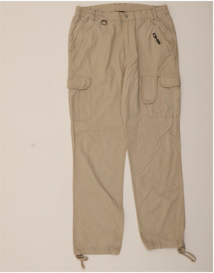 VINTAGE Mens Straight Cargo Trousers XL W36 L32 Beige Cotton Vintage Vintage and Second-Hand Vintage from Messina Hembry 