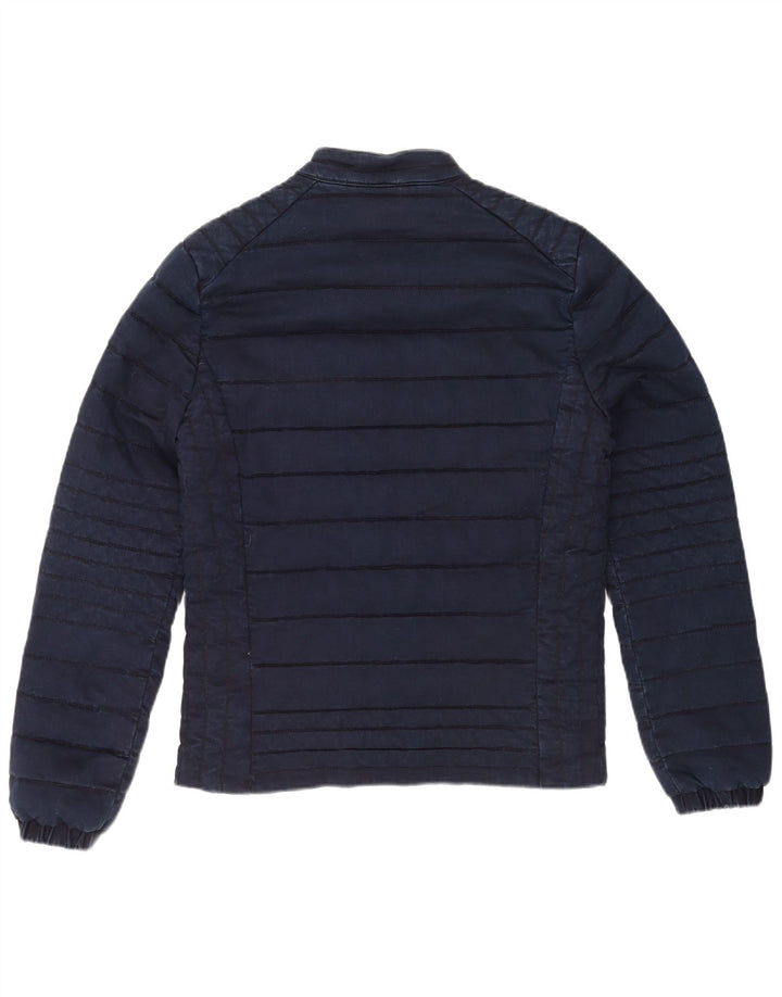 Jaqueta acolchoada masculina Guess UK 40 grande algodão azul marinho