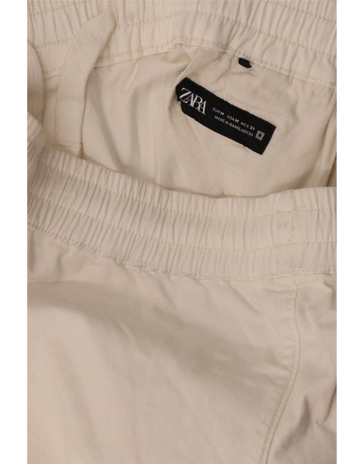 Zara Mens Chino Shorts Médio W31 Branco