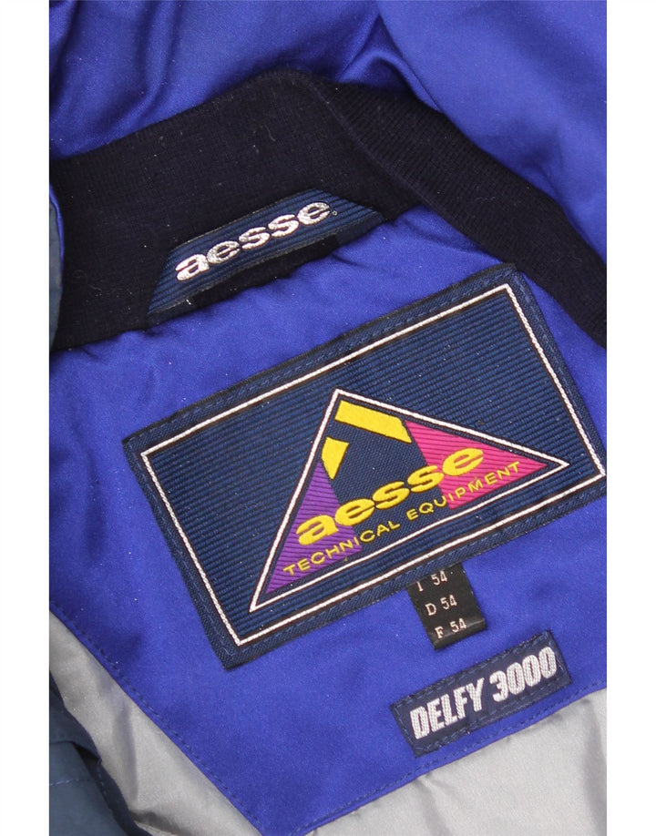 Jaqueta de esqui masculina com capuz Aesse IT 54 2XL azul Colourblock