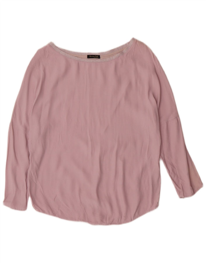 Blusa feminina oversized MASSIMO DUTTI Reino Unido 10 bloco colorido rosa pequeno