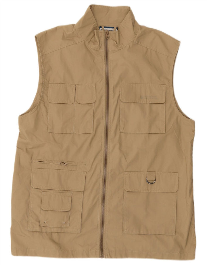 Mountain Warehouse Mens Utility Gilet UK 40 Poliéster Bege Grande