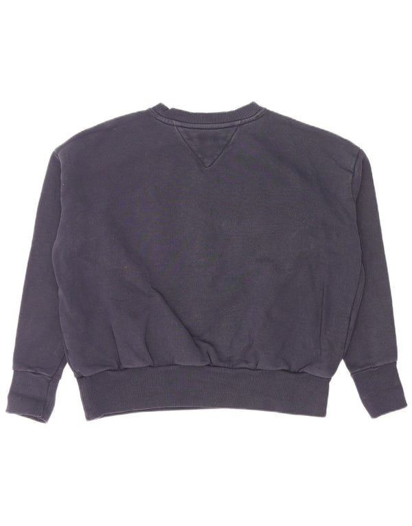 Tommy Hilfiger moletom gráfico feminino jumper Reino Unido 10 pequeno azul marinho