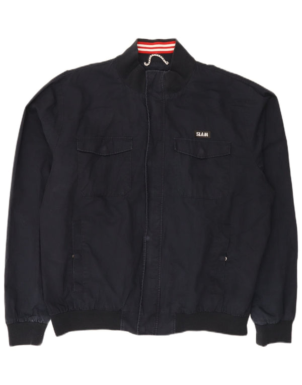 Jaqueta bomber masculina Slam UK 46 3XL algodão azul marinho