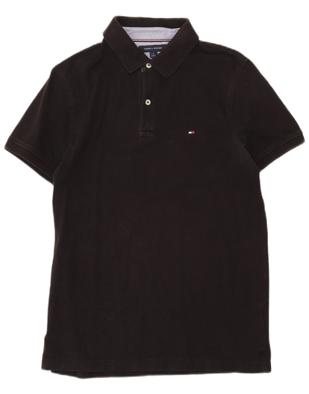 Camisa polo masculina TOMMY HILFIGER Slim Fit preta média