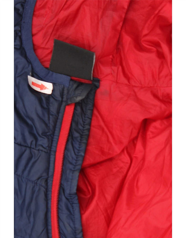 Jaqueta acolchoada com capuz masculina Umbro UK 40 grande poliéster azul marinho