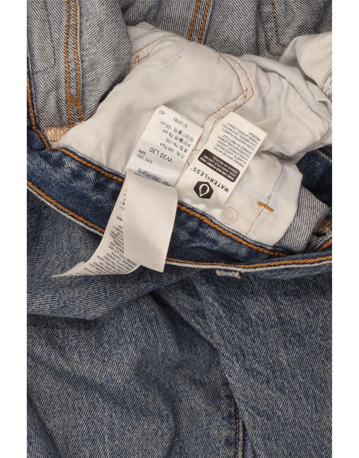 Levi's Masculino 501 Straight Jeans W30 L30 Azul Algodão