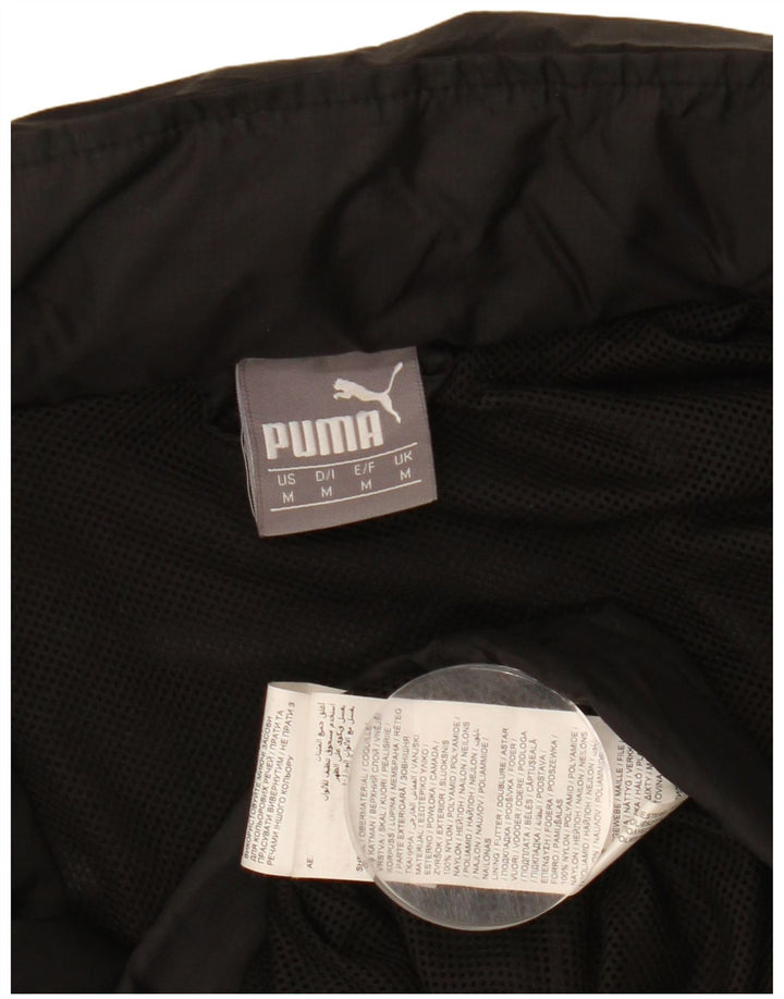Jaqueta de chuva masculina PUMA com capuz UK 38 médio preto nylon