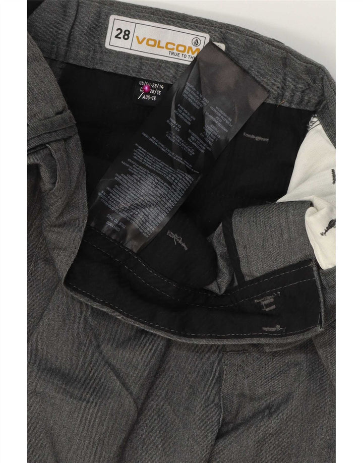 Shorts Chino Meninos Volcom 15-16 Anos W28 Cinza Poliéster