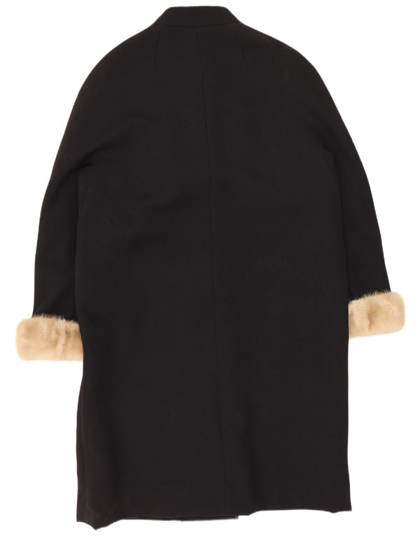 Sobretudo feminino Louisoder UK 12 médio preto lã nova