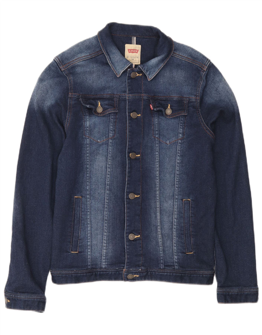 Jaqueta jeans Levi's Boys 15-16 anos azul algodão