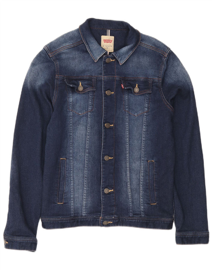 Jaqueta jeans Levi's Boys 15-16 anos azul algodão