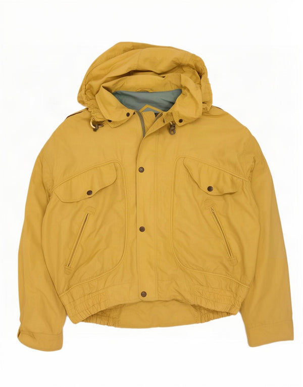 Jaqueta bomber masculina vintage com capuz UK 42 XL amarela