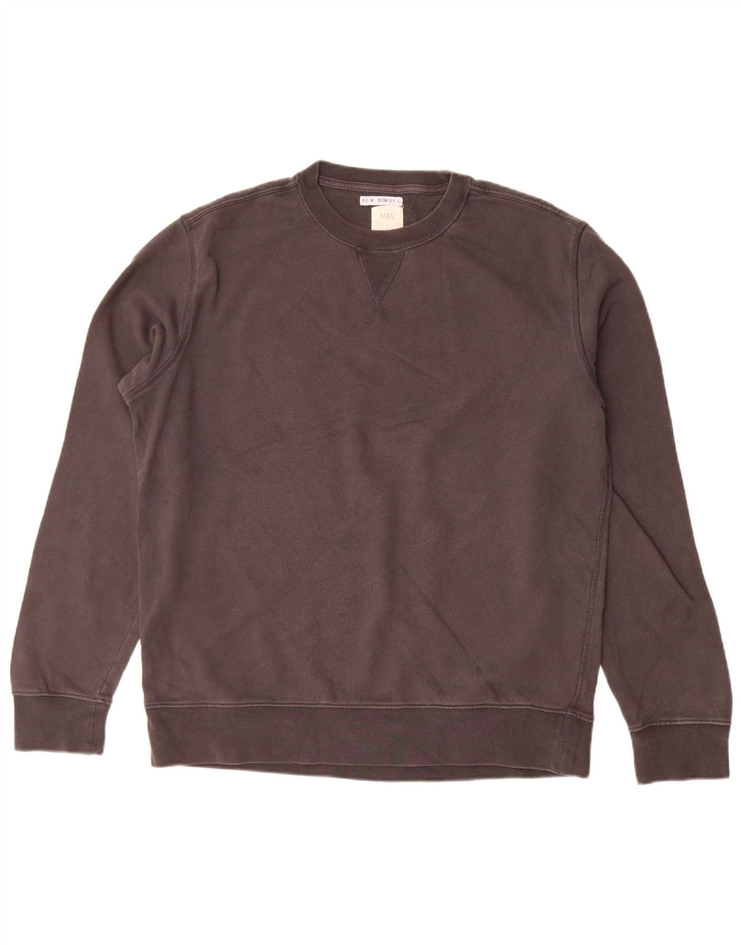 Suéter masculino Marks & Spencer grande algodão cinza