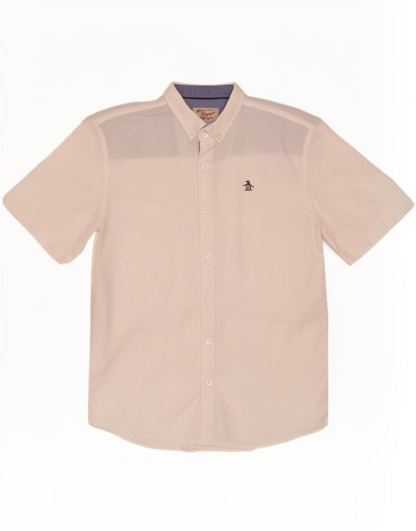 Camisa Penguin Menino Manga Curta 12-13 Anos Branca