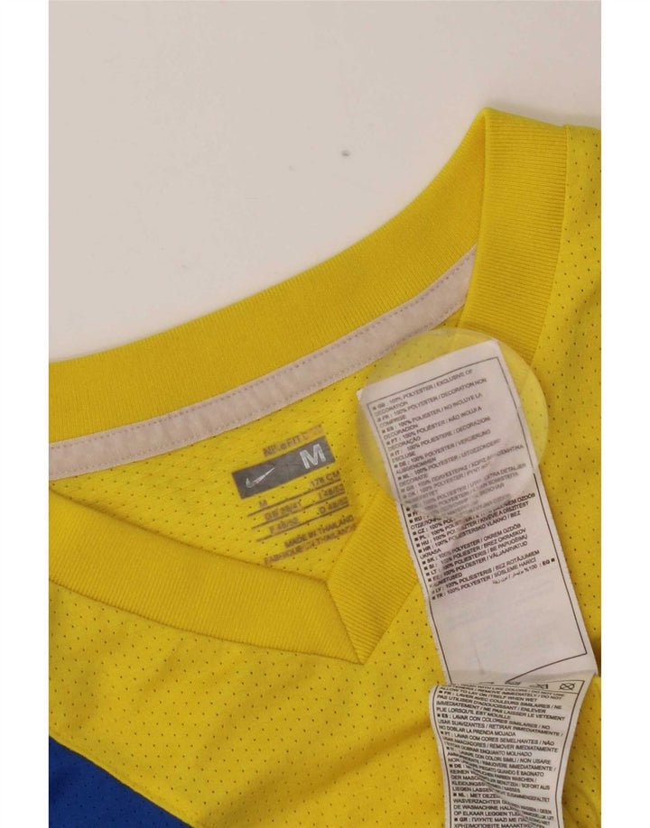 Camiseta gráfica masculina Nike UK 39/41 poliéster colorblock amarelo médio