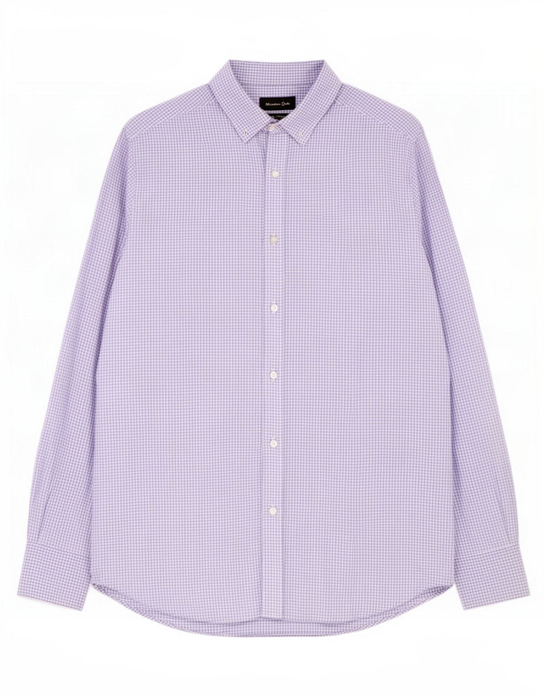 Camisa masculina Massimo Dutti média roxa guingão