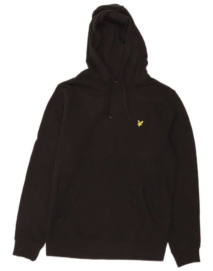 Lyle & Scott moletom com capuz masculino médio algodão preto