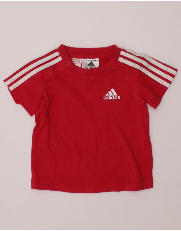 Camiseta Adidas Bebê Menina 3-6 Meses Algodão Vermelho