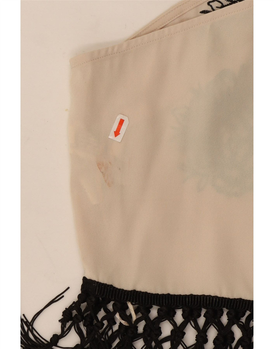 Zara Womens Crop One Ombro Top UK 10 Pequeno Poliéster Floral Off White