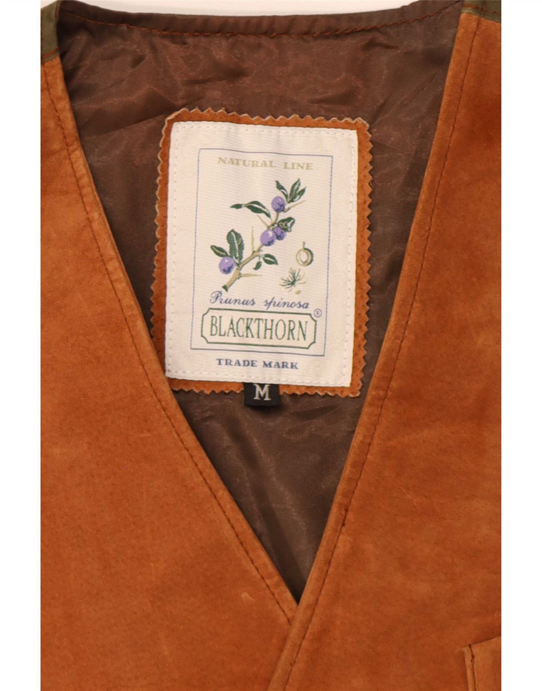 Colete masculino de camurça Blackthorn couro marrom médio