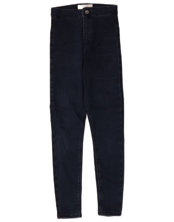 Topshop feminino Joni Skinny Jeans W26 L26 azul marinho algodão