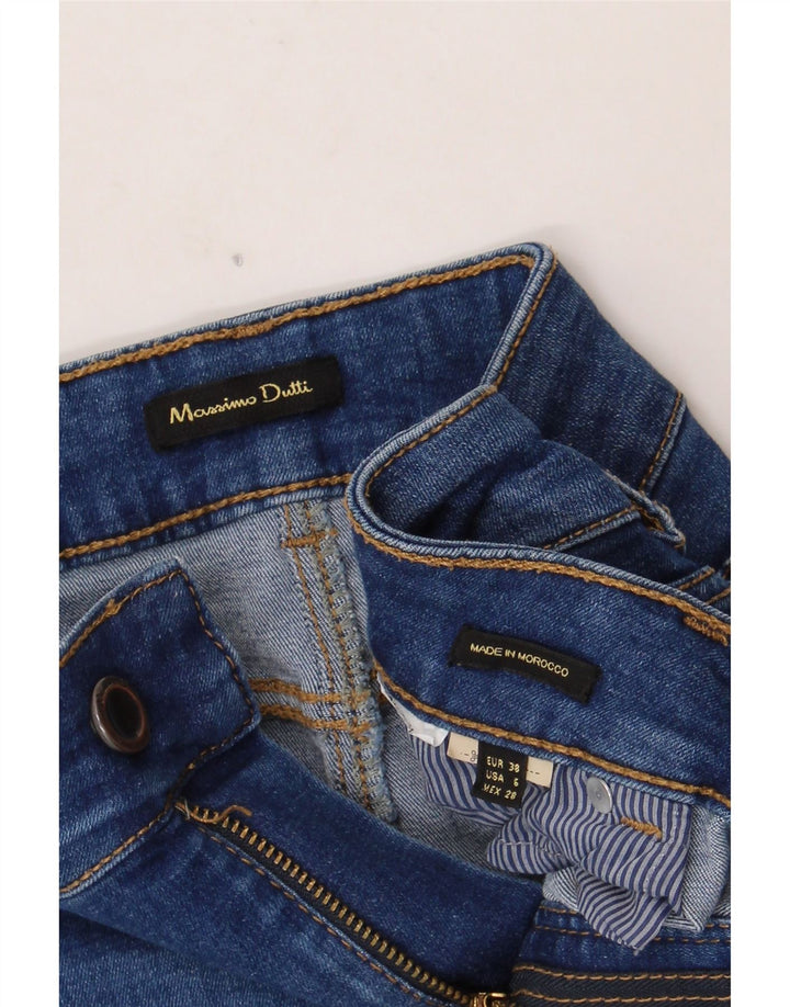 Saia jeans feminina Massimo Dutti UE 38 pequena W28 azul